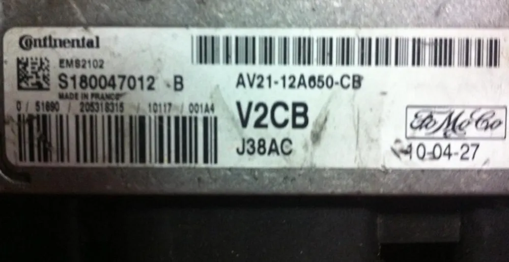 AV21-12A650-CB S180047012 B V2CB J38AC
