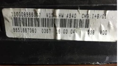 Xsara picasso licznik wskażniki 9651667380 VDO