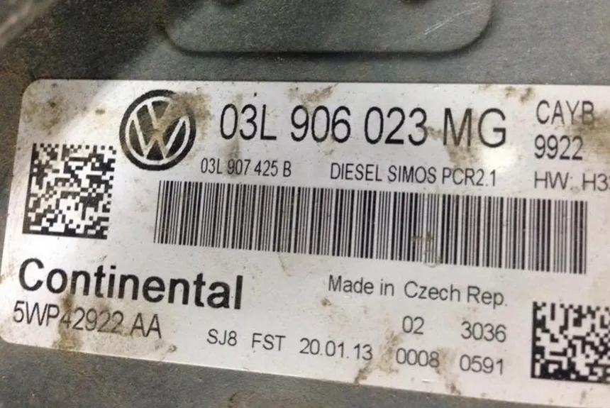 VW POLO 1.6 TDI MOTOR BEYNi ECU 03L906023MG SIMOS PCR2.1