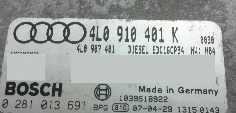 AUDİ Q7 MOTOR BEYNİ - 0281013691 - 4L0910401K EDC16 CP34